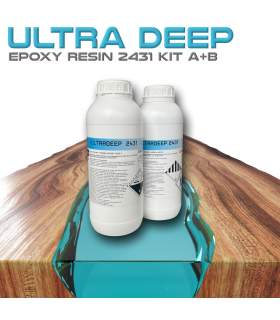 Resina epoxi transparente 2431 ULTRA DEEP STARDUST 1.8Kg para colada espesa