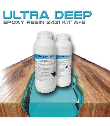 Resina epoxi transparente 2431 ULTRA DEEP STARDUST 1.8Kg para colada espesa