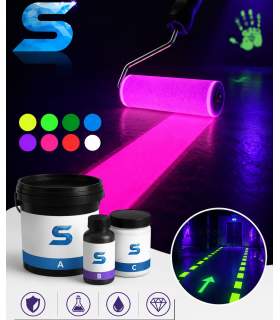 Pintura epoxi fluorescente invisible bajo luz negra UV2329