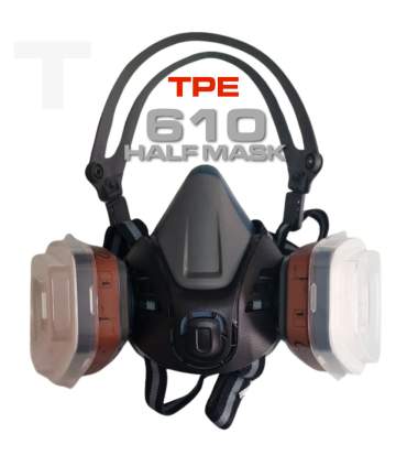 Mascarilla profesional con cartucho para pintura de automóviles, modelo 610