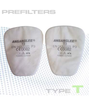 Prefiltro P3 para mascarilla respiratoria profesional para pintura de automóviles