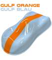 Pintura GULFORANGE y GULFBLAU