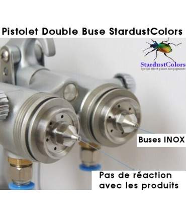 Pistola con doble conducto para el cromado