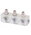 Repartidor triple - Triple conector neumático para aerógrafos