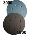 Discos de lija 150mm con velcro de grano 1500 o 3000