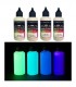 Serie Glow - 4 pinturas fosforescentes Acrílicas-PU para aerógrafo
