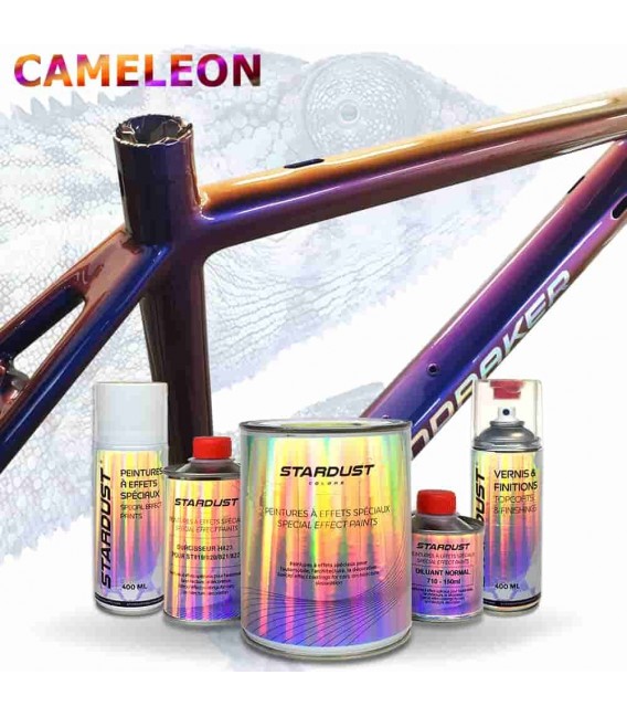 Kit completo para bicicleta - pintura con efecto camaleón