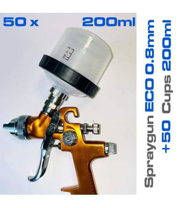Kit de 50 recipientes desechables para pistolas en 200ml o 600ml