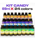 Conjunto de 24 colorantes Candy concentrados en 69ml o 250ml