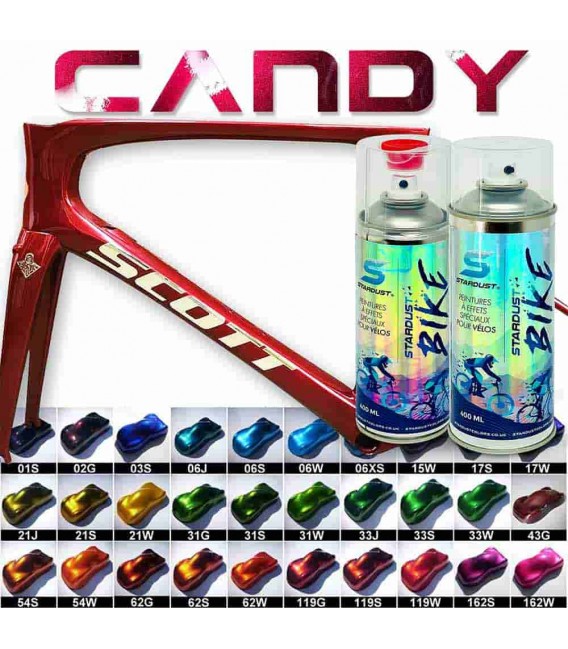 Pintura Candy para bicicleta en aerosol – 23 tintas Stardust Bike