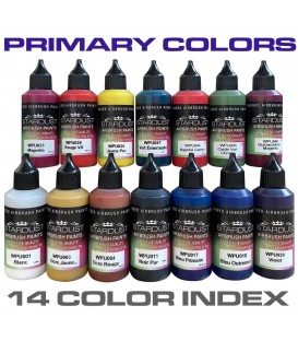 14 colores primarios Color Index para aerógrafo