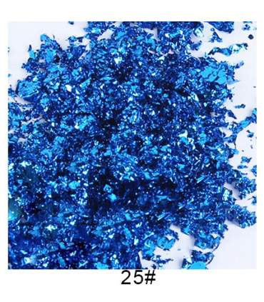 Hojas metalizadas en copos - 10 colores x 5 gramos