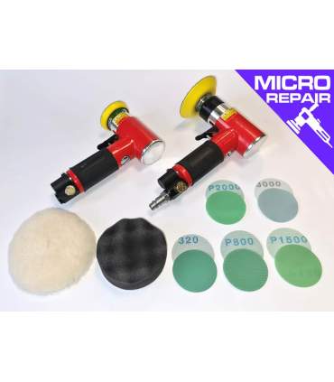 Mini lijadora neumática A3301 excéntrica de 50 cm con 50 mini discos