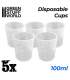 Vasos medidores desechables 100ml – Juego de 5