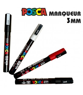 Marcador de pintura POSCA – punta fina de 1,2 mm en 4 colores