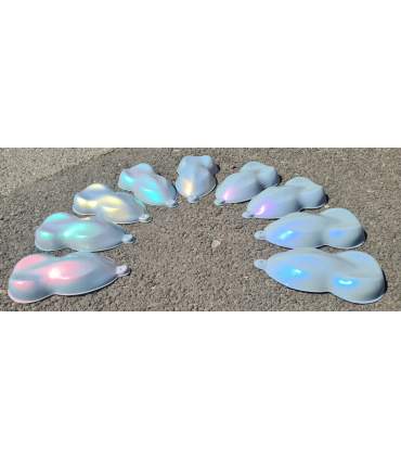 Pinturas para aerógrafos interferentes GHOST – 9 colores disueltos gama SPARKLE