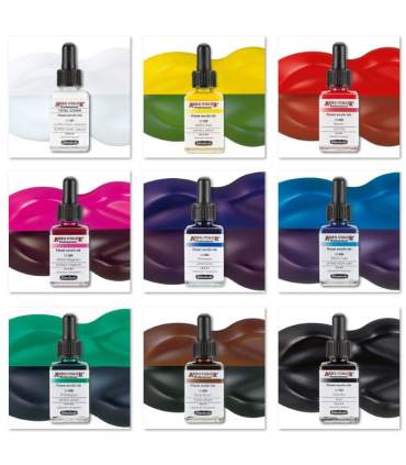 Cofre 9 colores de base Aero Color – variedad de tintas Schmincke
