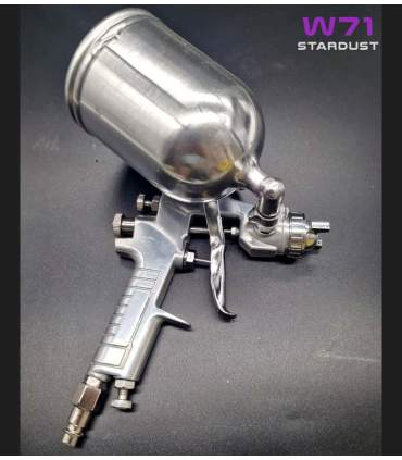 Pistola pulverizadora de pintura W71 de 400 ml y 1,3 mm con depósito giratorio de 360°