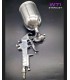 Pistola pulverizadora de pintura W71 de 400 ml y 1,3 mm con depósito giratorio de 360°