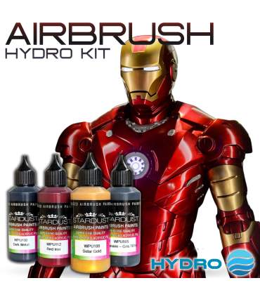 Pintura IRONMAN roja y dorada: kit completo de pintura para aerógrafo