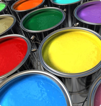 La composición de los pigmentos de pintura para automóviles, motocicletas y bicicletas.