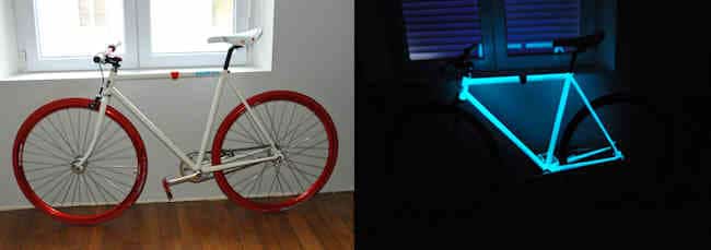 ¿Cómo pintar una bicicleta con pintura fosforescente?