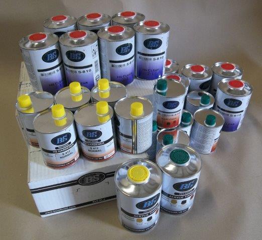 Disolvente, uno de los componentes de la pintura de coche a base de disolvente