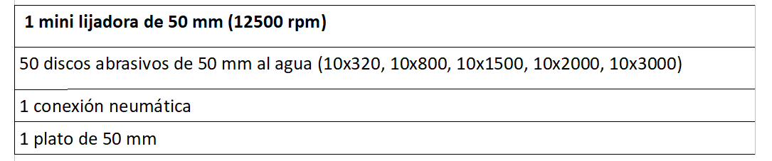 Mini lijadora neumática