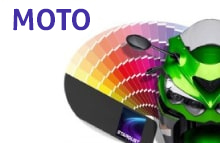 Código de tinta para motocicletas e scooters - Tinta em lata ou spray